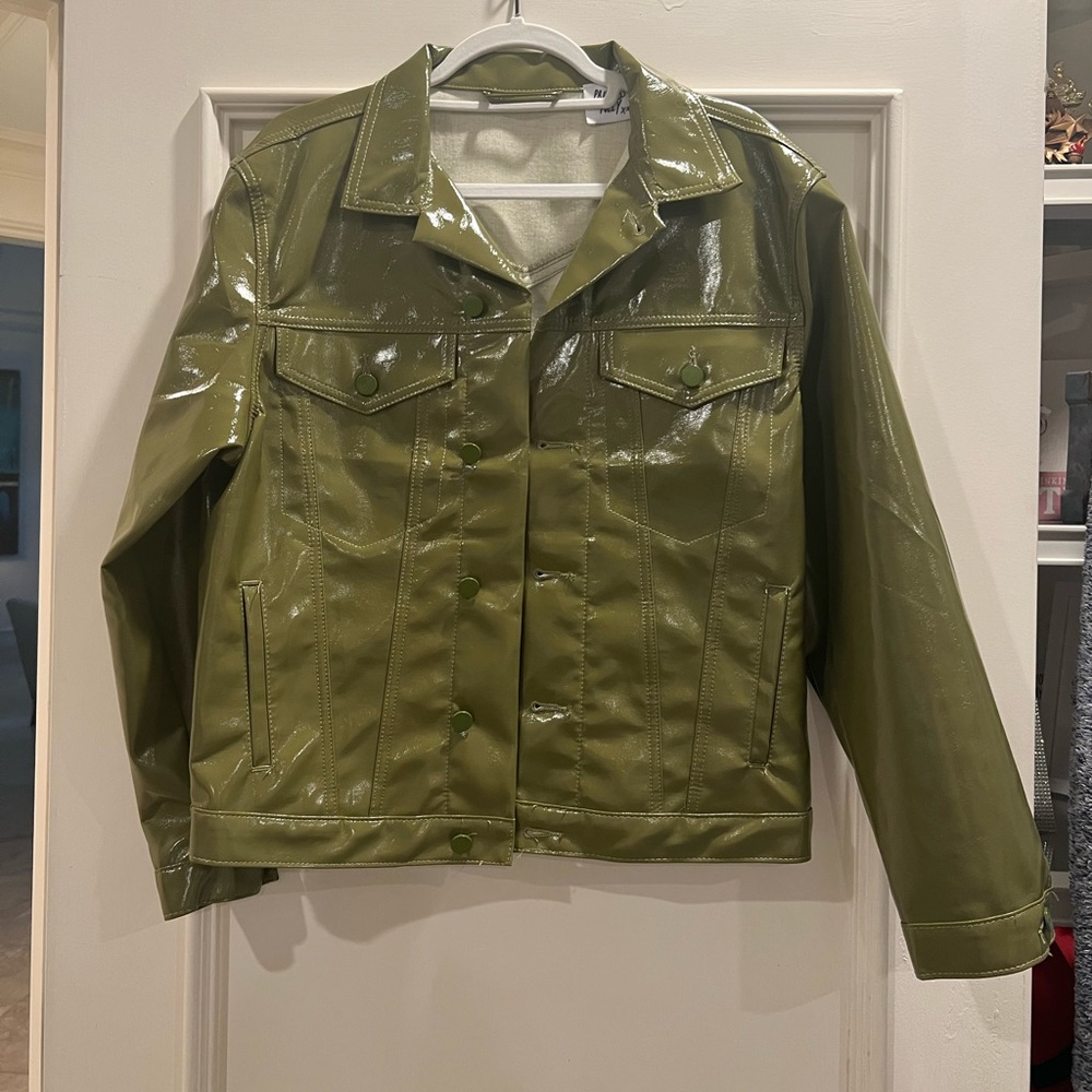 Green Faux Princess Polly Leather Jacket